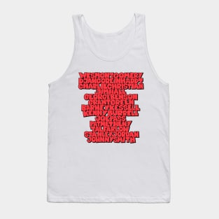 Jazz Legends in Type: The Jazz Guitarists Tank Top